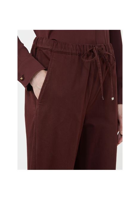 pantalone in raso di cotone monoel. in trama tinto in capo Max Mara leisure | PARCO003